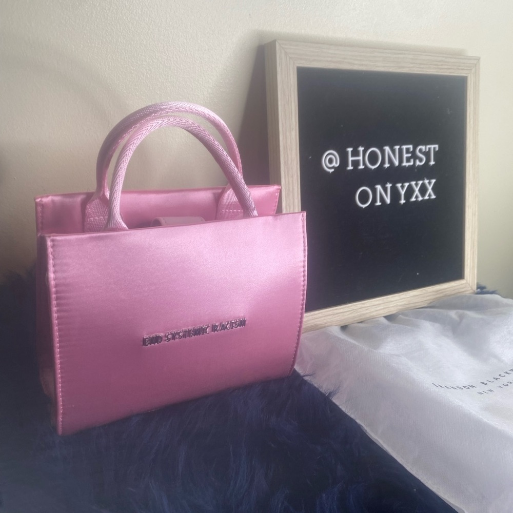 Pink satin Brandon Blackwood esr tote